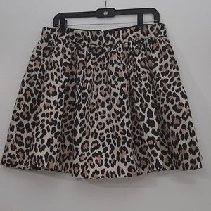 kate spade leopard print coreen mini skirt size 14